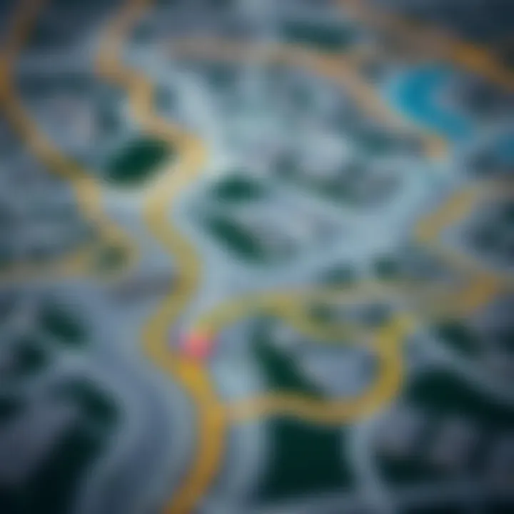 Road map highlighting key routes to Arabian Ranches 2