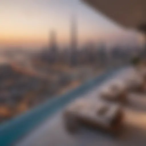 A stunning view of a luxury penthouse in Dubai overlooking the skyline