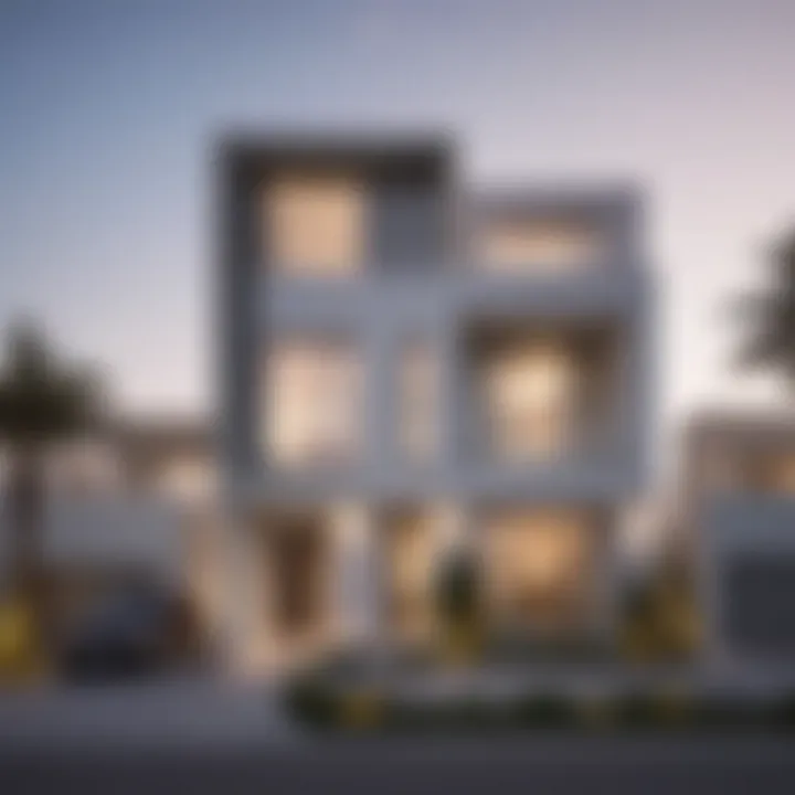 Exterior view of Polo Townhouse Meydan showcasing modern architecture