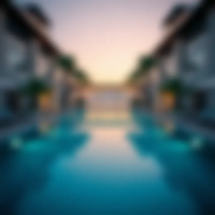 Exquisite swimming pool area in Portofino Dubai