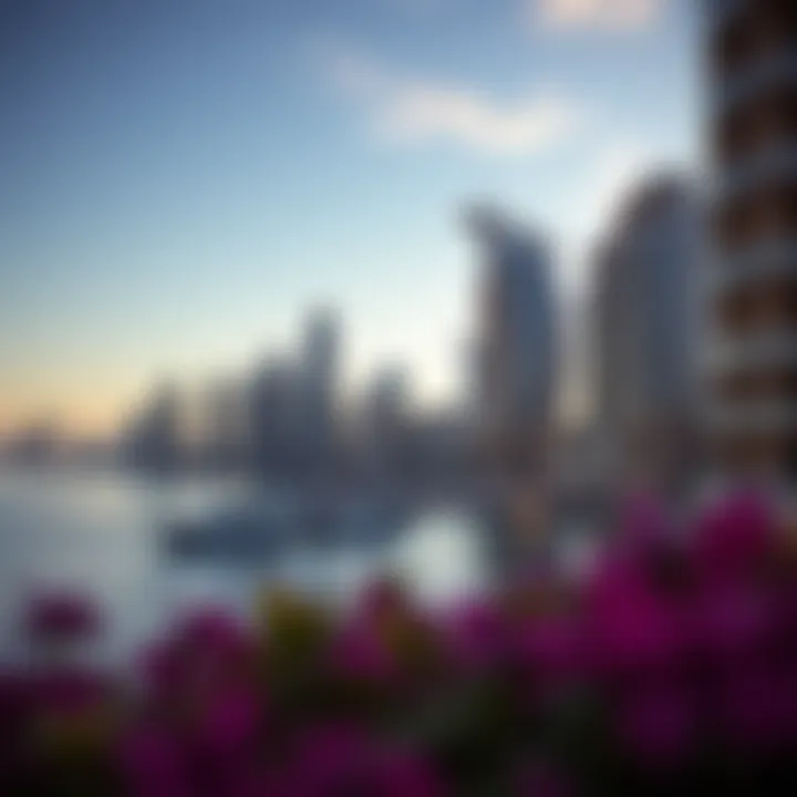 Stunning skyline view of Portofino Dubai