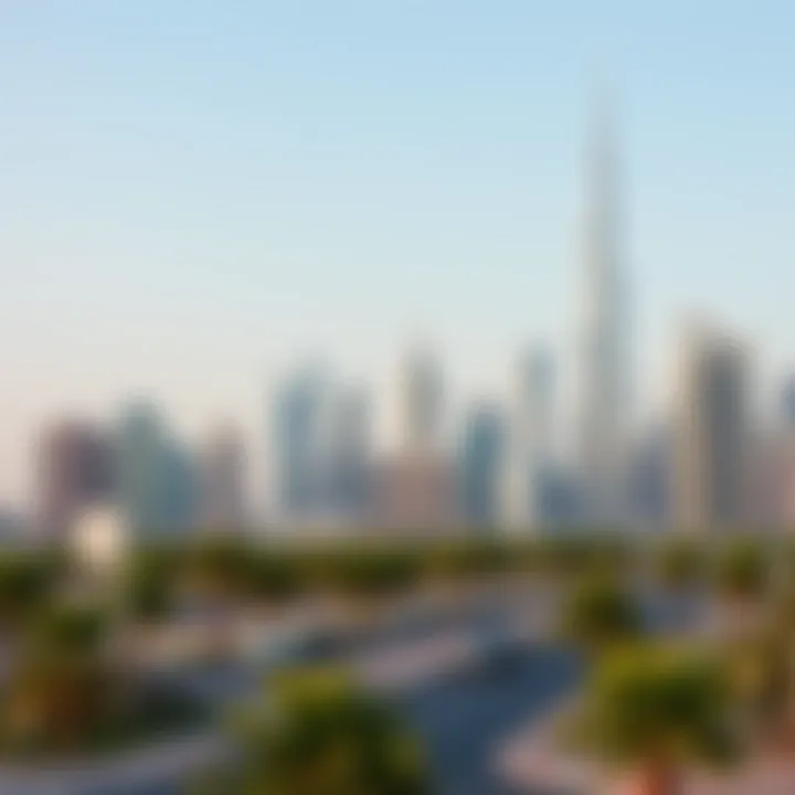 The Dubai skyline showcasing real estate developments