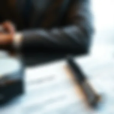 Close-up of a luxury property contract with a pen