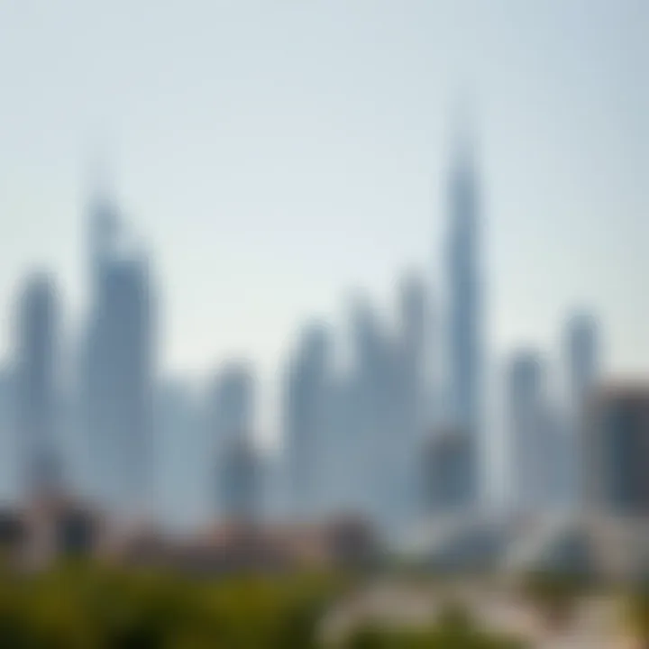 Dubai skyline with financial district showcasing economic growth